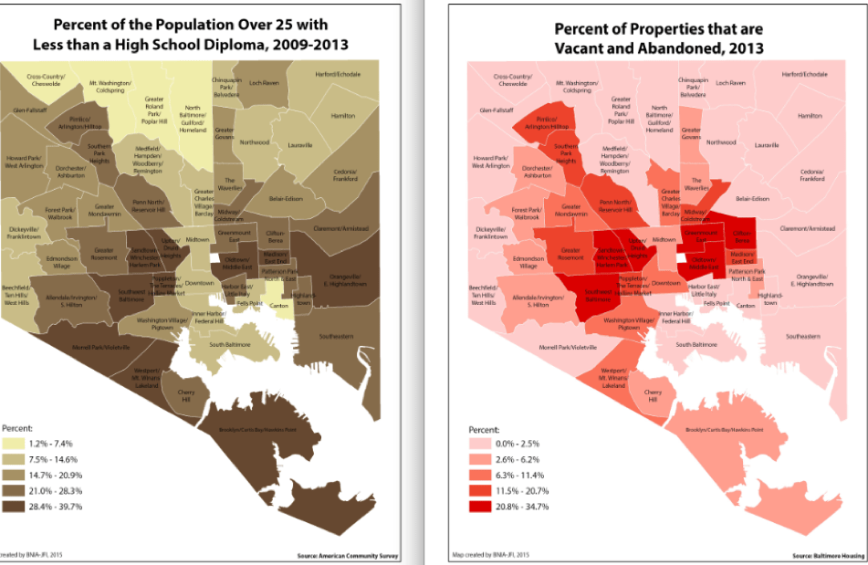 Map on Education and Vacants