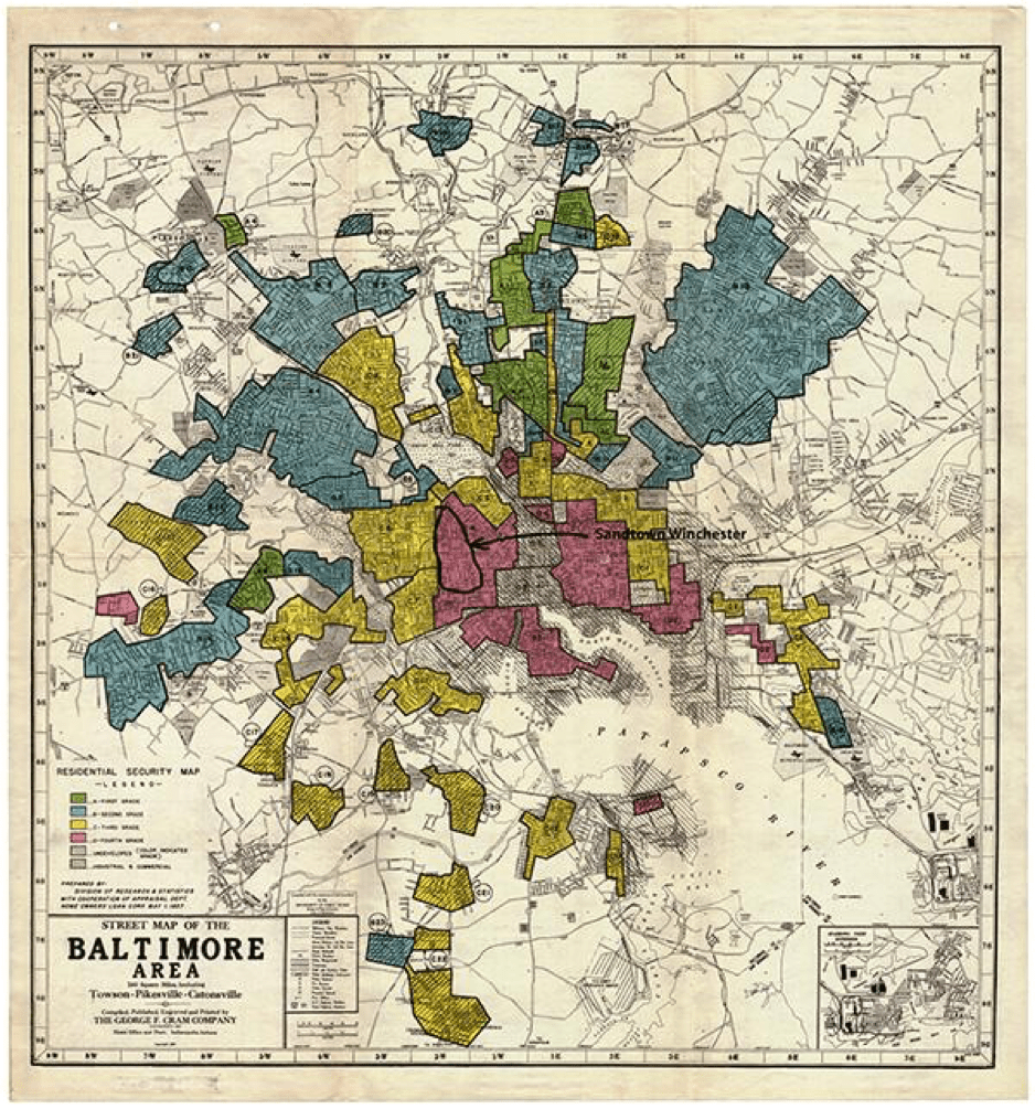 Street Map of the Baltimore Area